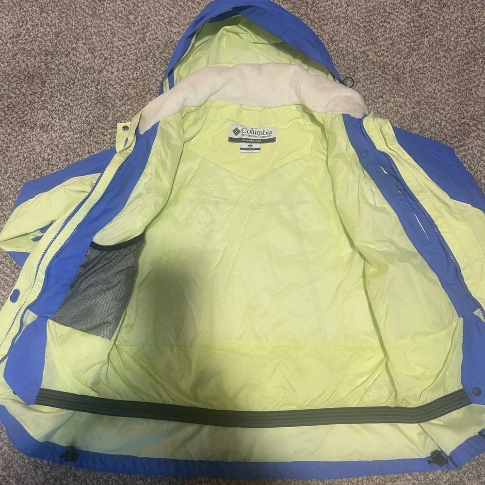 Columbia Vibrant Blue and Lime Ski Jacket - Picture 4 of 6